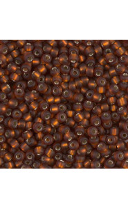 Miyuki rocailles Perlen 8/0 - Matte silverlined dark topaz 8-5F